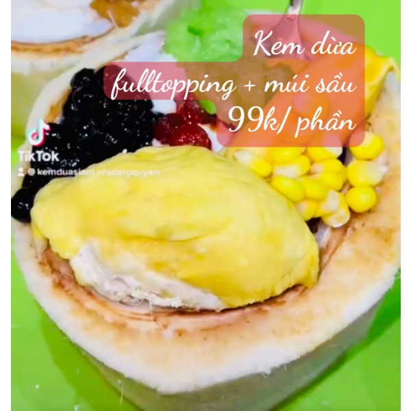 Kem Dừa Đặc Biệt Sầu Riêng